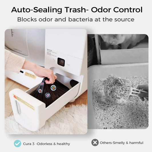 Amicura cura3 self cleaning cat litter box, selbstreinigendes katzenklo | Selbstreinigende Katzentoilette | Vollautomatisches katzenklo | Katzentoilette,litière automatique