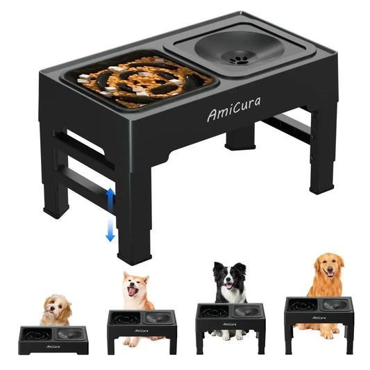 Amicura M1 2-in-1 Elevated Dog Bowl Stand - Amicura