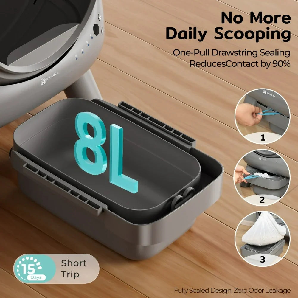 AmiCura Self Cleaning Cat Litter Box Cura X1 - Amicura