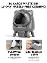8L LARGE WASTE BIN, 15-DAY HASSLE-FREE CLEANING