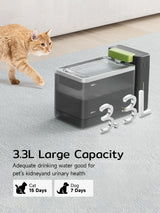 1. Health First: Medical-Grade Filtration &amp; Materials

Your cat’s health is non-negotiable. That’s why the A3-Lite Pet Water Fountain starts with medical-grade 316 stainless steel for the water bowl—a material used in surgical tools and hospital equipment. Unlike plastic (which harbors bacteria and stains) or low-grade stainless steel (prone to rust), 316 stainless steel is naturally antibacterial, corrosion-resistant, and gentle on sensitive cat mouths. Even after weeks of use, you’ll barely see slimy 