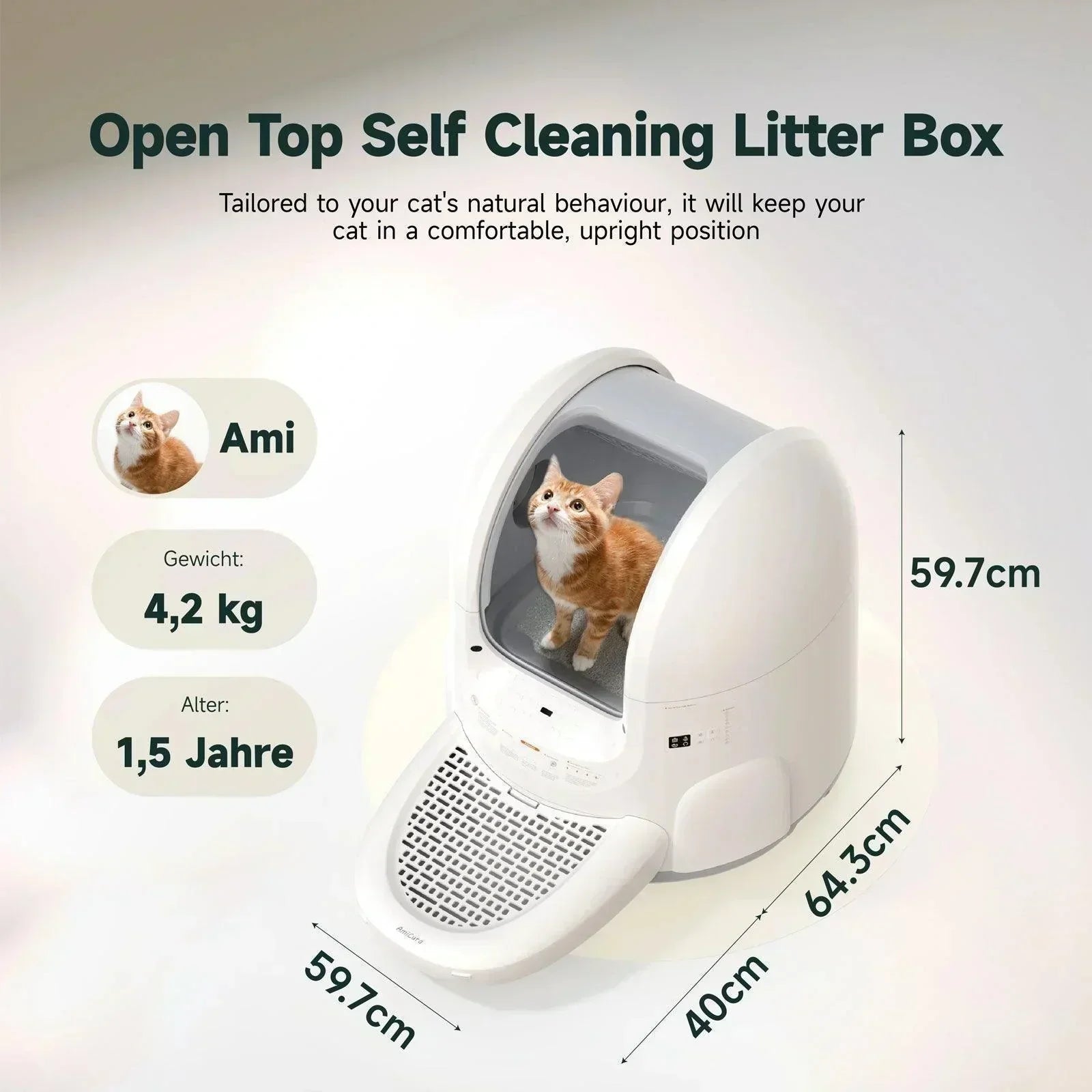 Amicura Automatic Self Cleaning Cat Litter Box Cura 2 Amicura Automatic Self Cleaning Cat Litter Box Cura 2