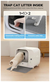 TRAP CAT LITTER INSIDE, Amicura cura3 self cleaning cat litter box, selbstreinigendes katzenklo | Selbstreinigende Katzentoilette | Vollautomatisches katzenklo | Katzentoilette